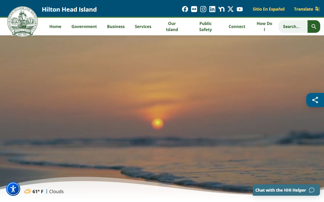Town of Hilton Head Island official website for permits and development records