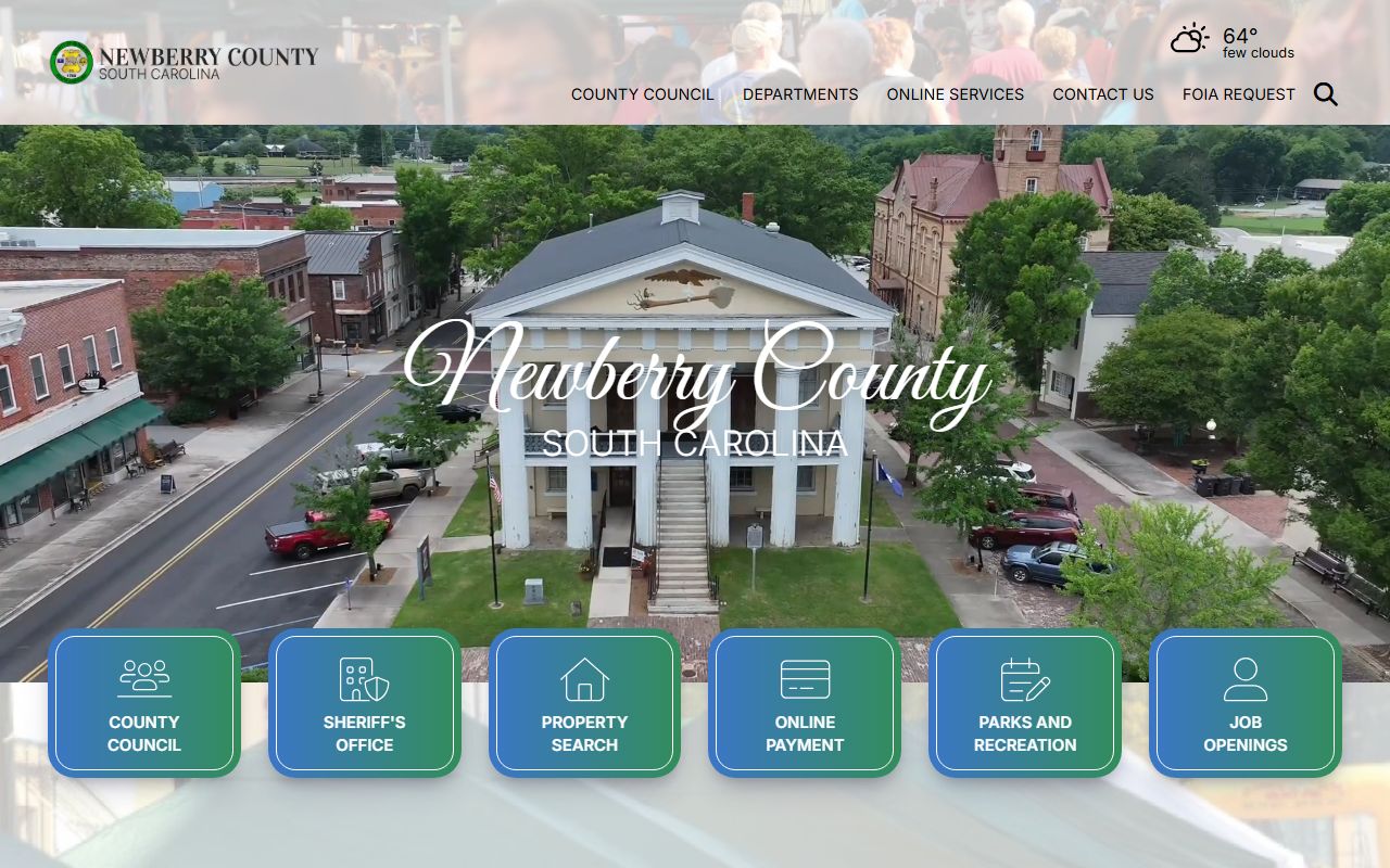 Newberry County Clerk of Court website for property records in Newberry, South Carolina