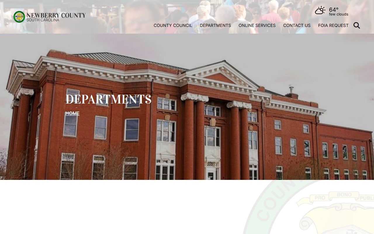 Newberry County departments page including property records offices in Newberry, South Carolina