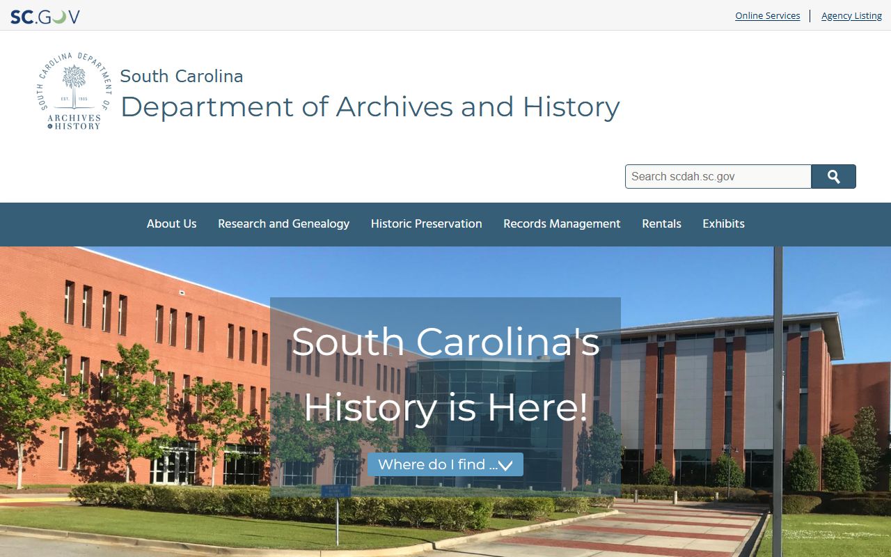South Carolina property records Department of Archives and History historical records